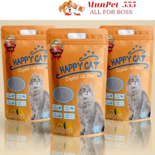 [Mã PET50K giảm Giảm 10% - Tối đa 50K đơn từ 250K] Cát vệ sinh thủy tinh Happy Cat cho mèo túi 5l