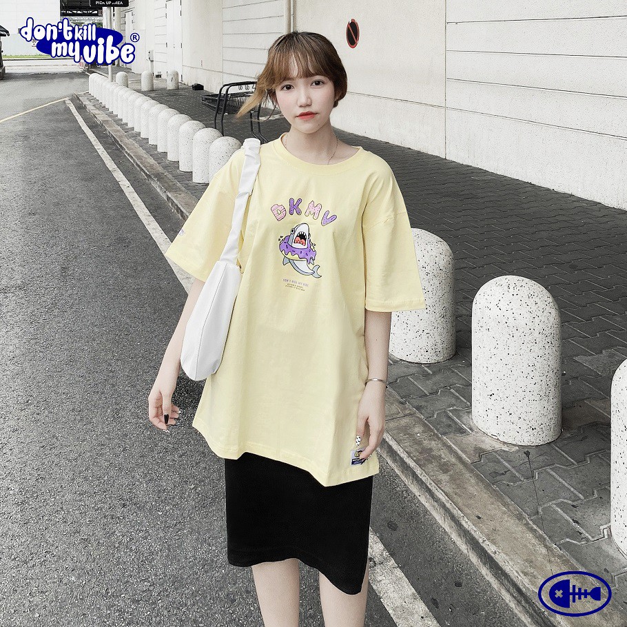 [Mã WASKT304 giảm 15% tối đa 30K đơn 99K] Áo phông unisex form rộng DKMV màu vàng | Áo thun nữ Donut Tee | BigBuy360 - bigbuy360.vn