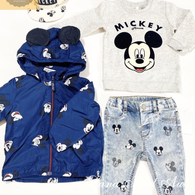 Áo khoác mickey xanh