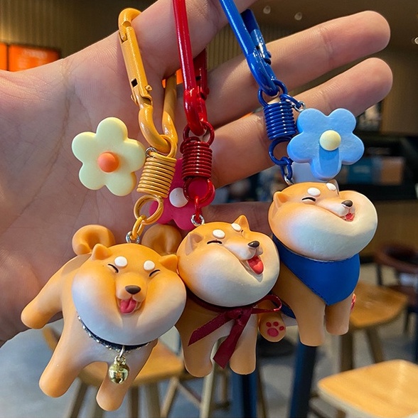 Móc khóa Chó Shiba Nhật Bản siêu dễ thương, chắc chắn, màu sắc sặc sỡ Hàng Loại 1 (Hàng Taobao Có Sẵn)