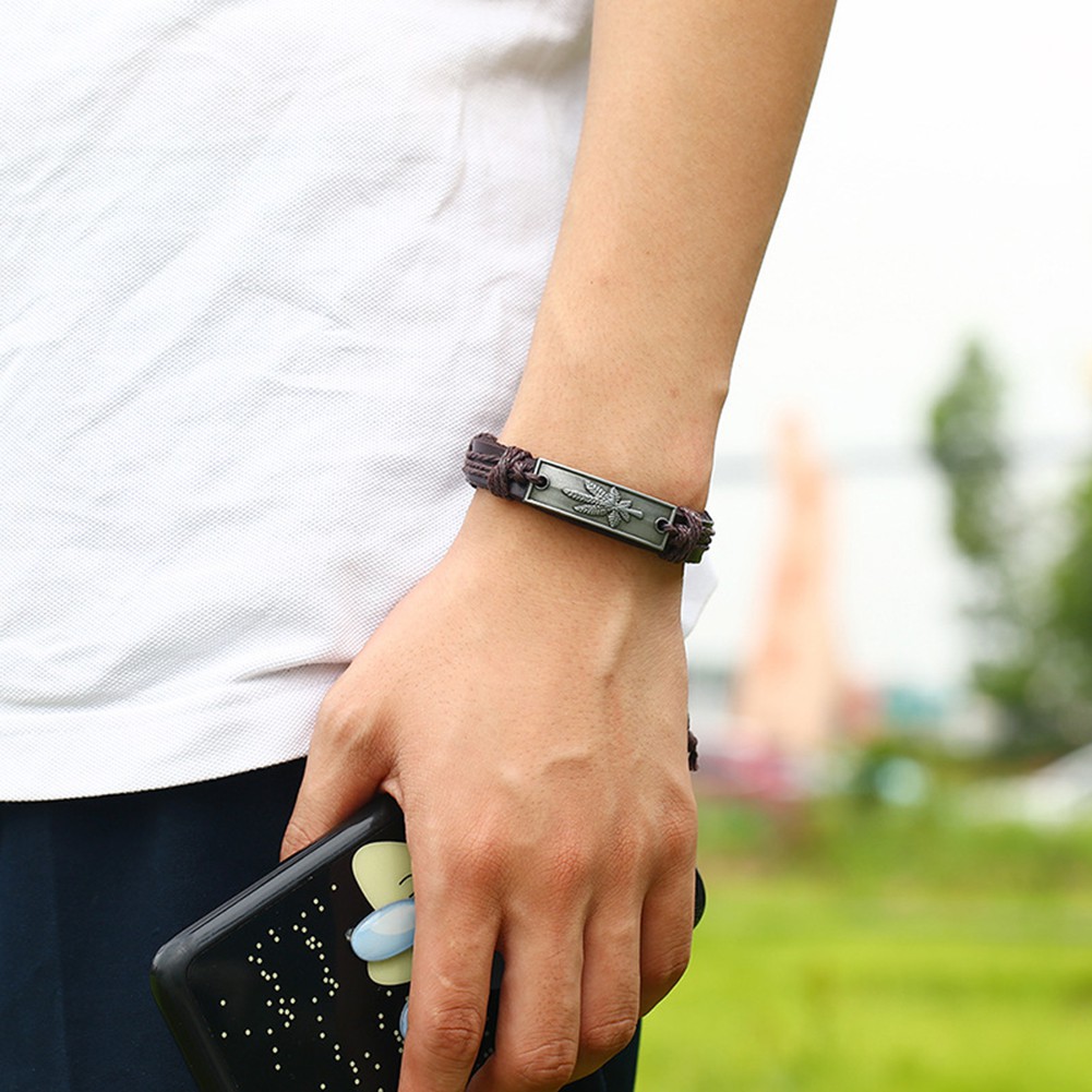 Vòng tay dây da thời trang cho nam | BigBuy360 - bigbuy360.vn