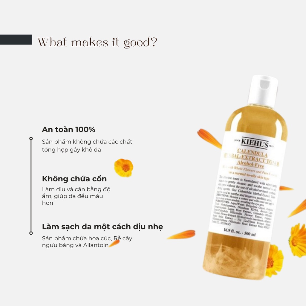 Toner hoa cúc Kiehl's Calendula Herbal Extract Toner