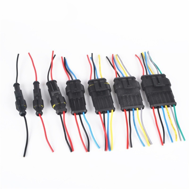 Đầu nối dây điện 1 / 2 / 3 / 4 / 5 / 6 pin chống thấm nước thích hợp cho xe hơi / xe tải