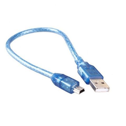 Cáp sạc usb ra mini usb xanh tốt - 30cm (hình thang)