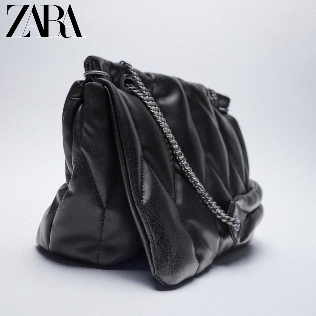 Túi Đeo Chéo Màu Đen Thời Trang Zara Sang Trọng Cho Nữ