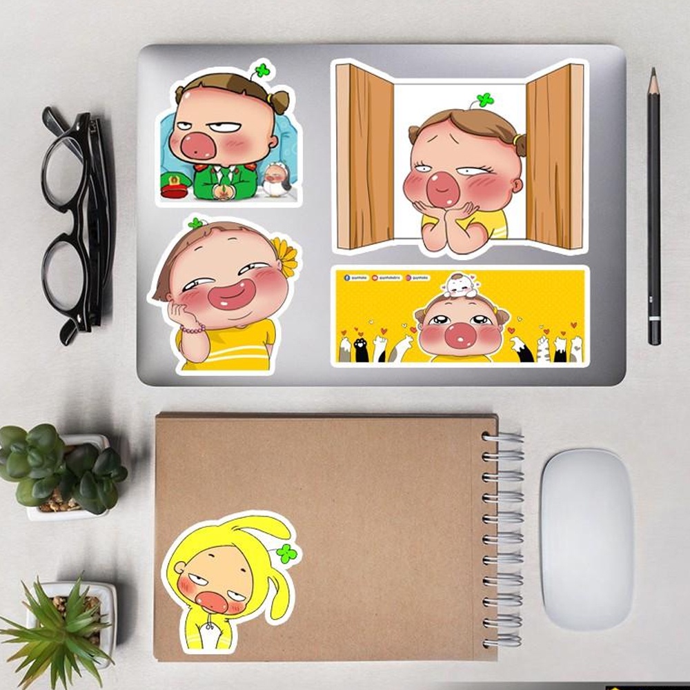 Sticker hình dán cao cấp chủ đề quỳnh aka dán mũ bảo hiểm, dán Laptop, ván trượt,...