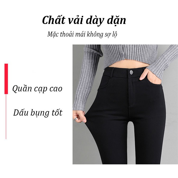 Quần treggingm legging nữ cạp khóa chất vải umi hàn co giãn 4c cao cấp