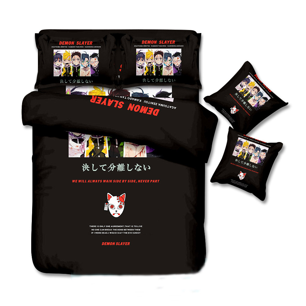 Bộ Chăn Ga Và Vỏ Gối In Hình Demon Slayer