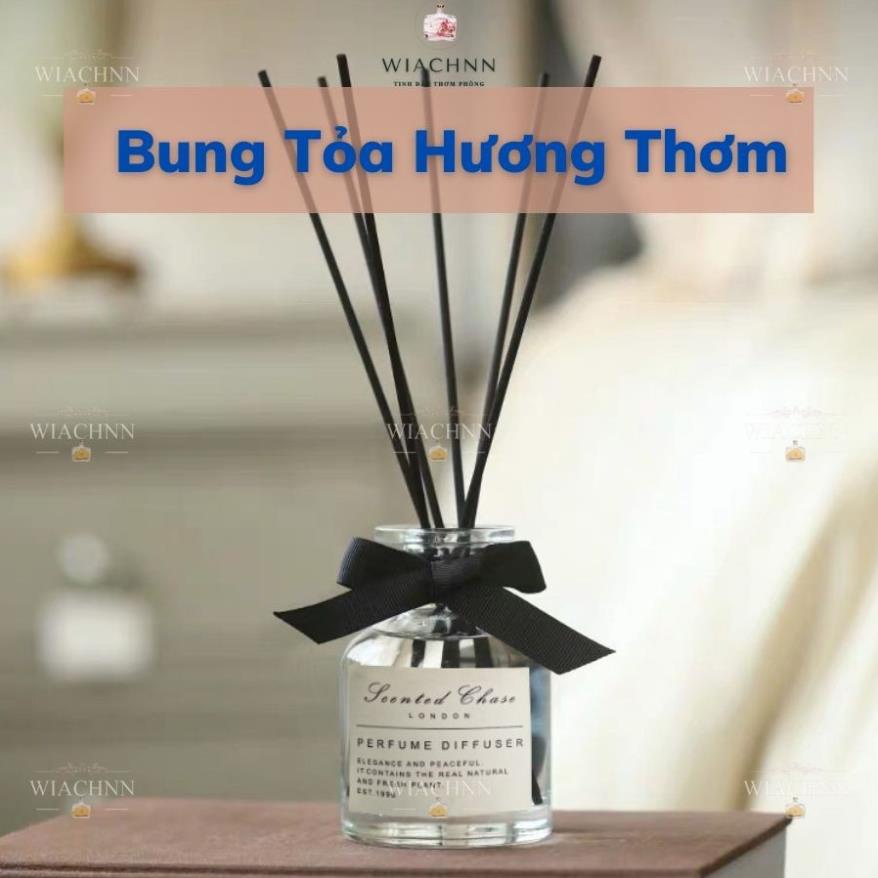 Tinh Dầu Thiên Nhiên Thơm Phòng 140ML Nơ Đen Cao Cấp Tinh Chất Thiên Nhiên Que Gỗ Tự Khuếch Tán Khử Mùi  - SWEET HOME