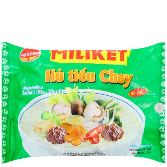 Thùng 30 gói Hủ tiếu chay Miliket gói 65g