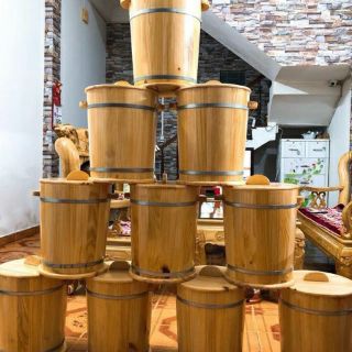 Thùng gỗ thông đựng gạo 10kg