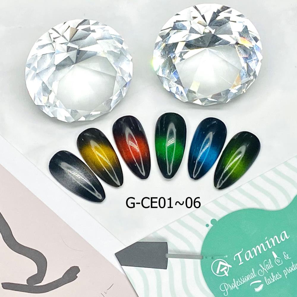 Sơn gel Tamina Nhật Bản - SƠN GEL MẮT MÈO NGỌC ĐÁ - sơn gel móng tay chất đậm đặc bóng đẹp bền màu lên màu chuẩn 15ml