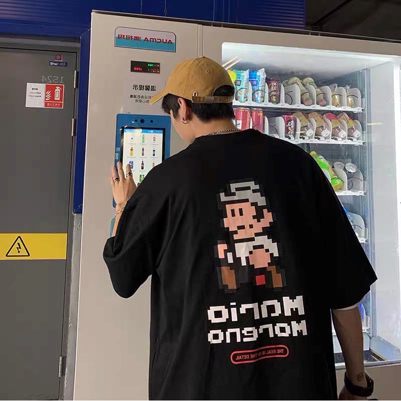 Áo phông tay lỡ unisex WIND bản Premium form rộng MARIO thời trang nam nữ oversize | BigBuy360 - bigbuy360.vn