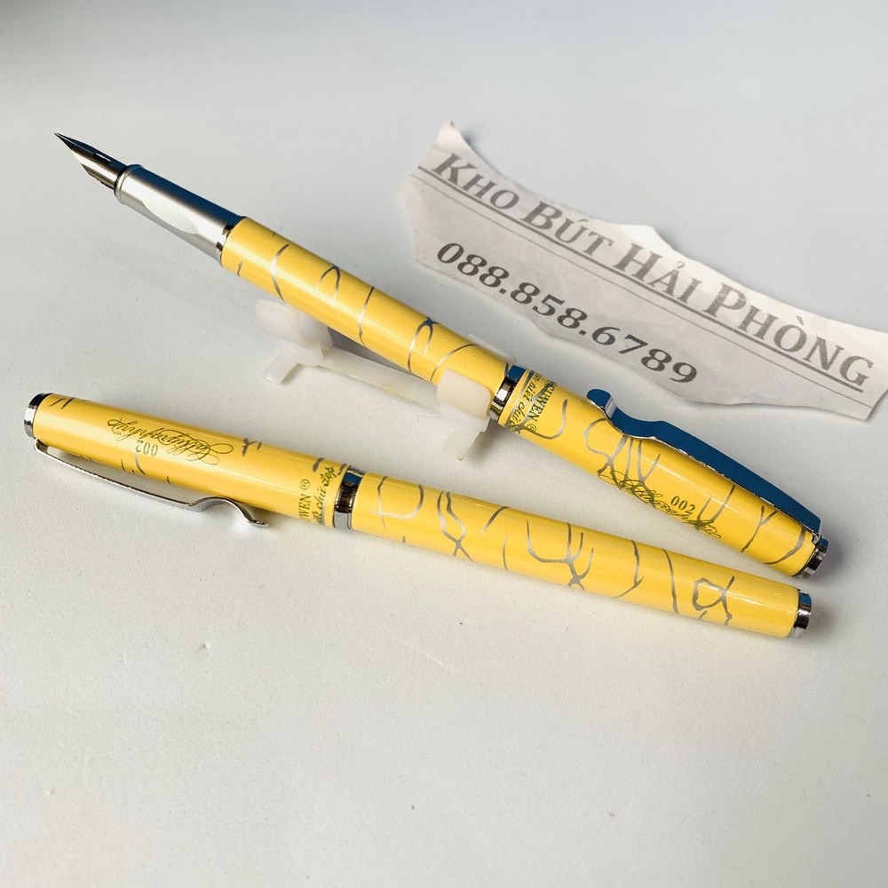 Bút máy 002 ngòi lá tre tách đôi thép không rỉ siêu bền, bút ngòi calligraphy luyện chữ đẹp cực sịn