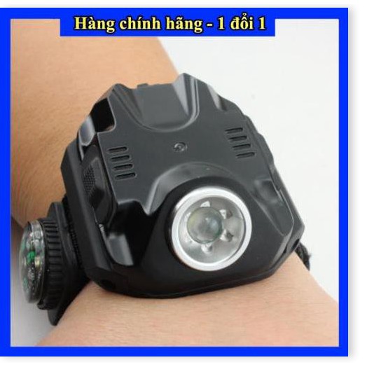 ✔️ Xả kho giá sốc -  Đèn pin đeo tay,Đèn Led Siêu Sáng đeo tay Kiêm La Bàn Phượt - DH2211 () - uy tin 1 đổi 1