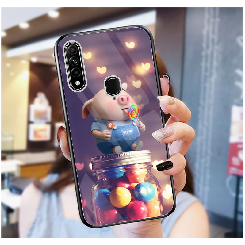Ốp Lưng OPPO A31 2020 mặt kính cường lực cao cấp