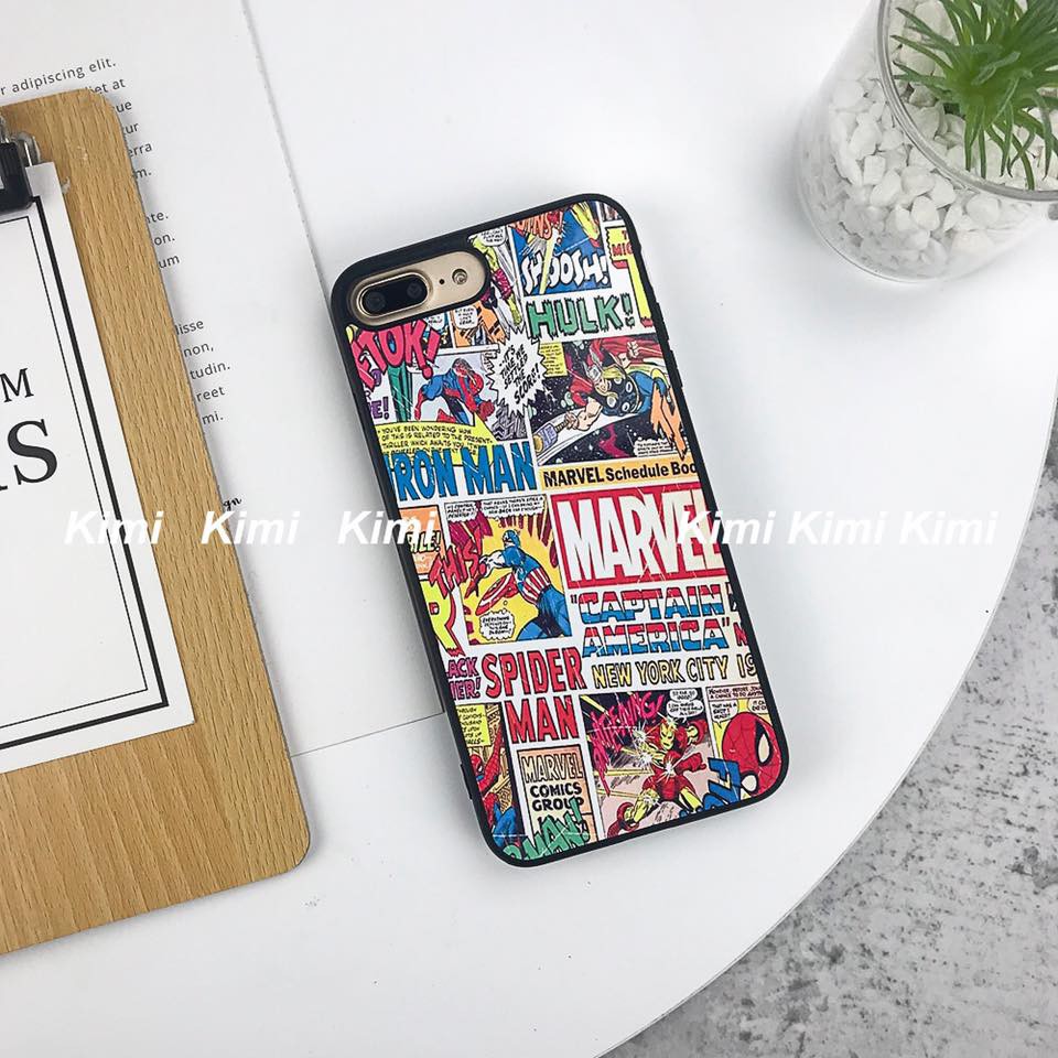 Ốp mặt kính alu siêu anh hùng MARVEL, DC dành cho dòng máy của Iphone, Samsung, Oppo, Xiaomi, Huawei,...