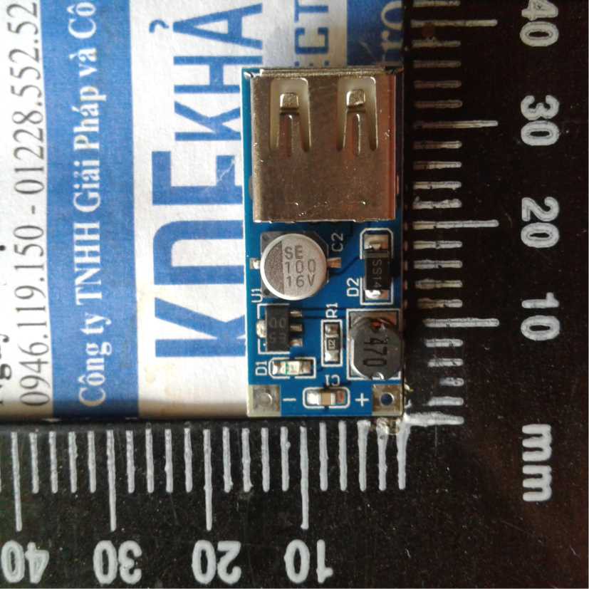 Module BOOST DC-DC in:0.9-5V,Vout(usb):5V0.6A làm sạc dự phòng kde0126