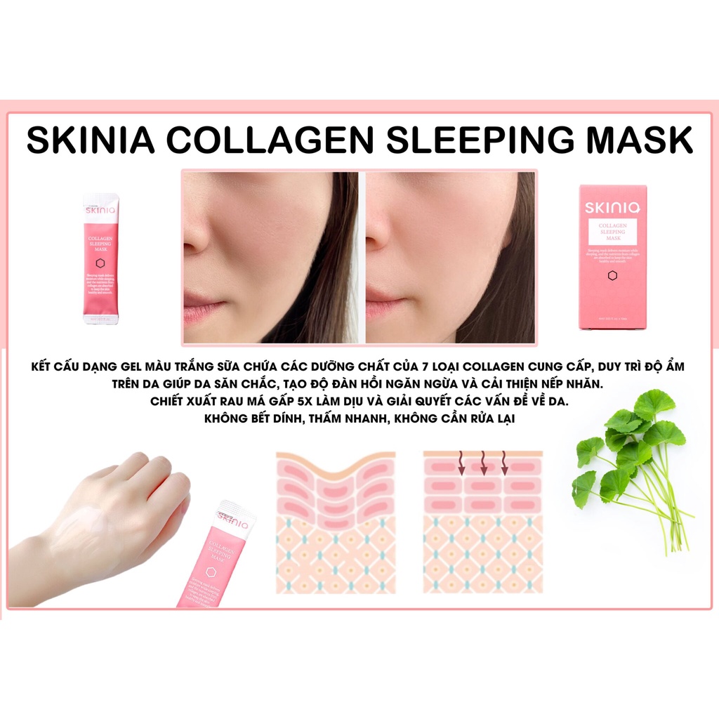 Mặt nạ ngủ Collagen Skinia Collagen Sleeping Mask 50g GomiMall