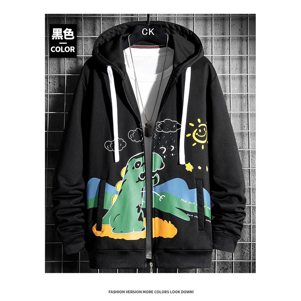Áo khoác Hoodie nỉ khủng long nam nữ form rộng đẹp unisex (Ảnh thật) | BigBuy360 - bigbuy360.vn
