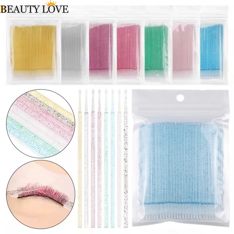 Set 100 Tăm Bông Cotton Mini Đa Năng Dùng Một Lần Để Nối Mi Trang Điểm Và Làm Sạch / Trang Điểm Làm Đẹp