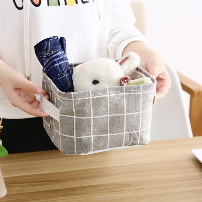 Túi Vải Đựng Phụ Kiện Hình Chữ Nhật Nhiều Họa Tiết Dễ Thương