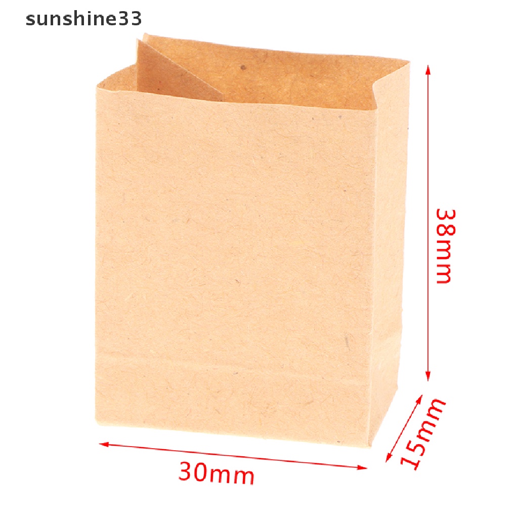 Bộ 5 Túi Giấy Đựng Bánh Mì Tỉ Lệ 1: 12 Trang Trí Nhà Búp Bê