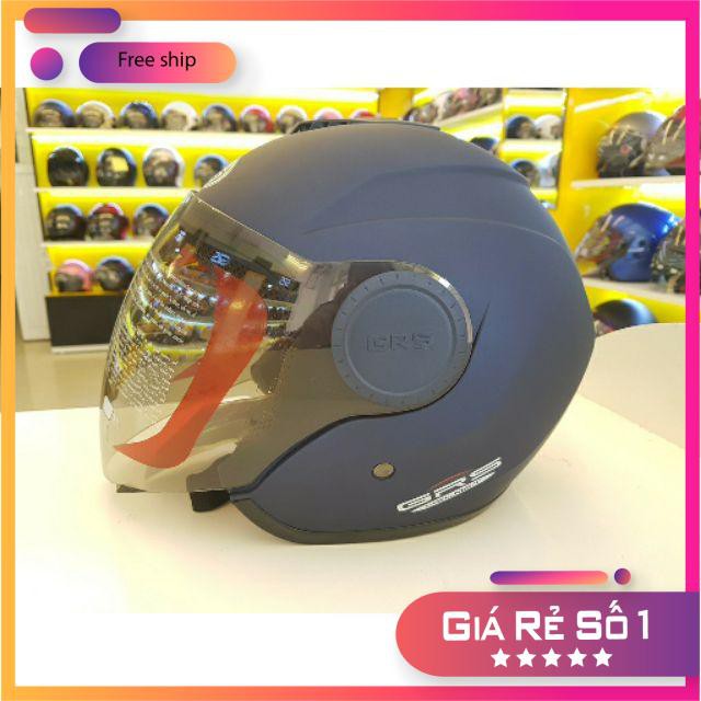 ♥️ Shop Uy Tín ♥️Mũ bảo hiểm đạt chuẩn có kính, mũ bảo hiểm 3/4 GRS A649k chính hãng