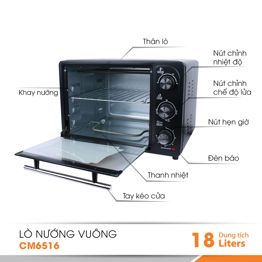 Lò nướng đa năng 18L COMET -CM6516