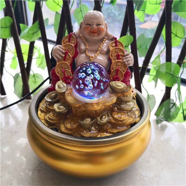 Thác nước phong thuỷ chậu vàng