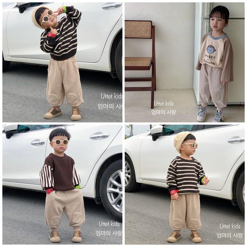 QUẦN  NỈ BO CHÂN ĐẮP GỐI DÀNH CHO BÉ GÁI VÀ BÉ TRAI PHONG CÁCH HÀN QUỐC 923