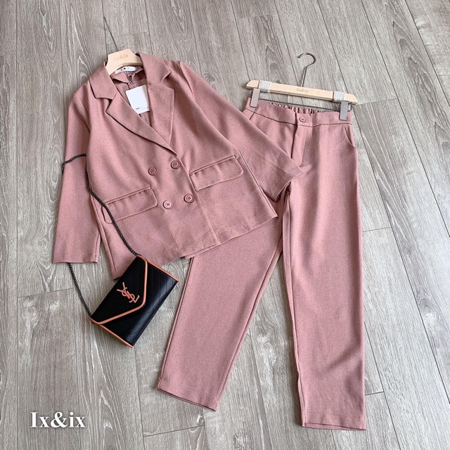 Set vest hồng