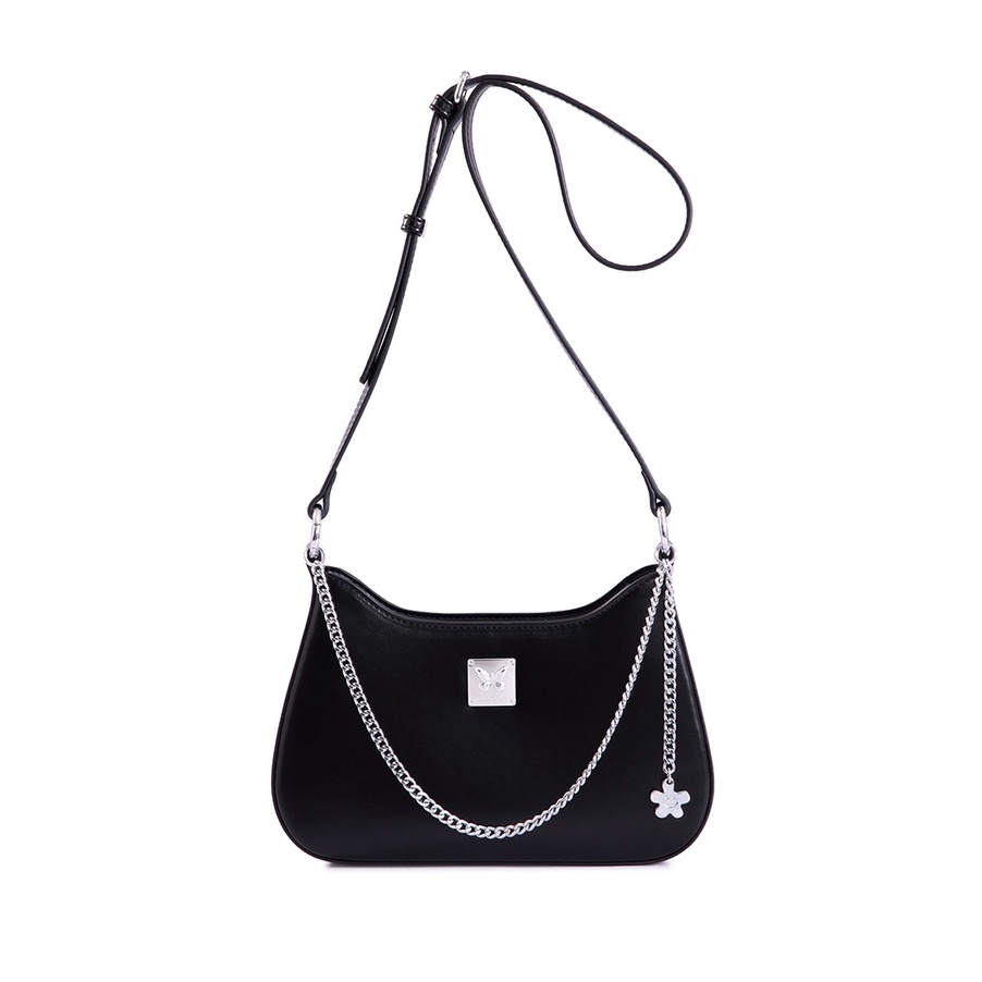 Túi đeo chéo nữ dễ thương đẹp sang trọng thời trang cao cấp màu đen charm hoa hàng hiệu Just Star ViAnh Store 172827