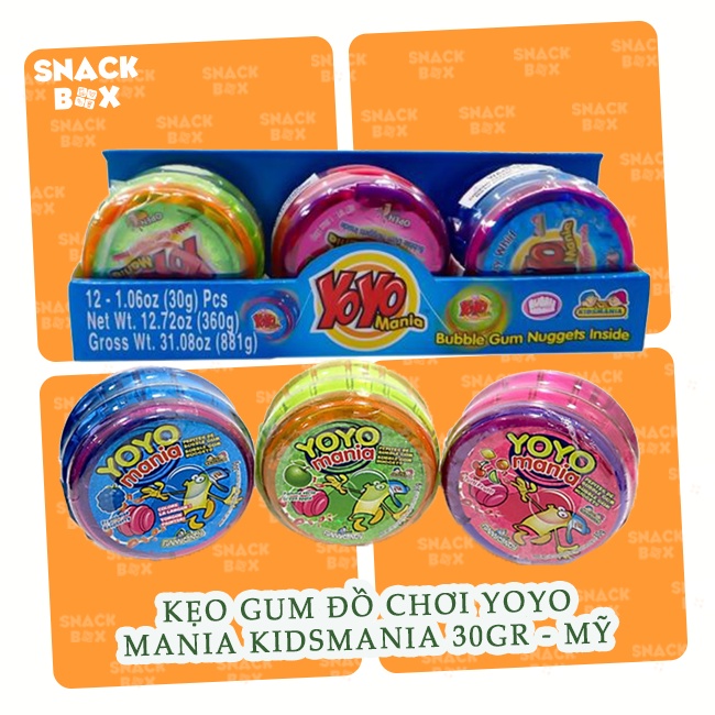 Kẹo Gum Đồ Chơi Yoyo Mania Kidsmania 30gr - Mỹ