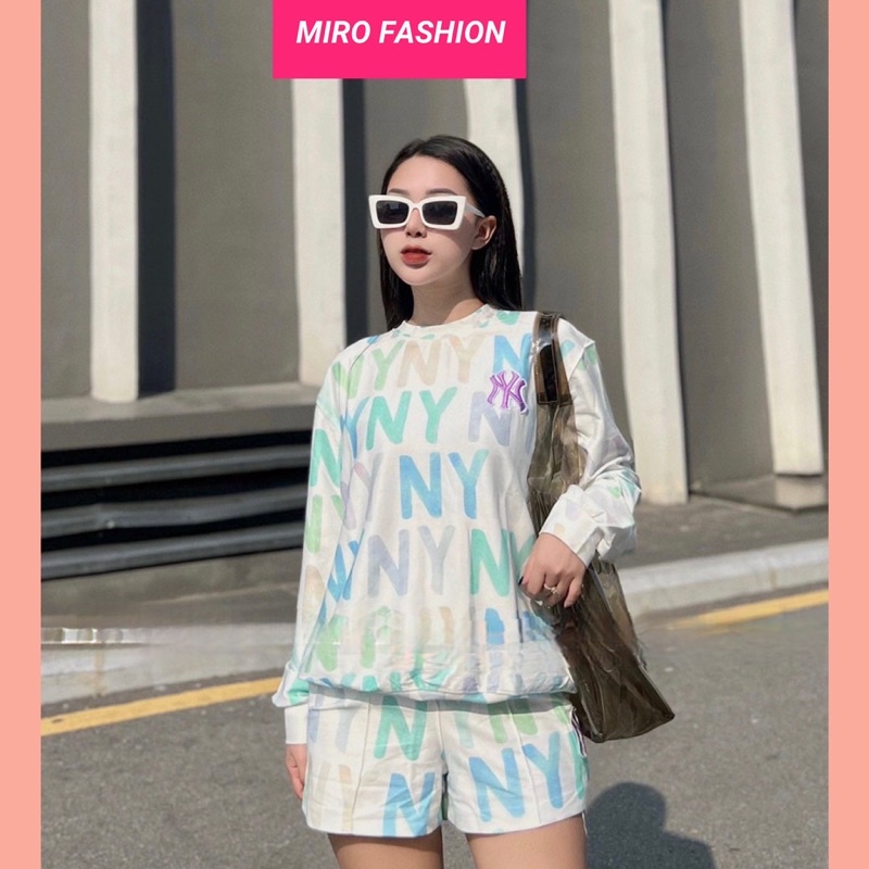 Set áo thun quần short bộ quần áo thể thao dài tay mùa thu umi không nhăn
