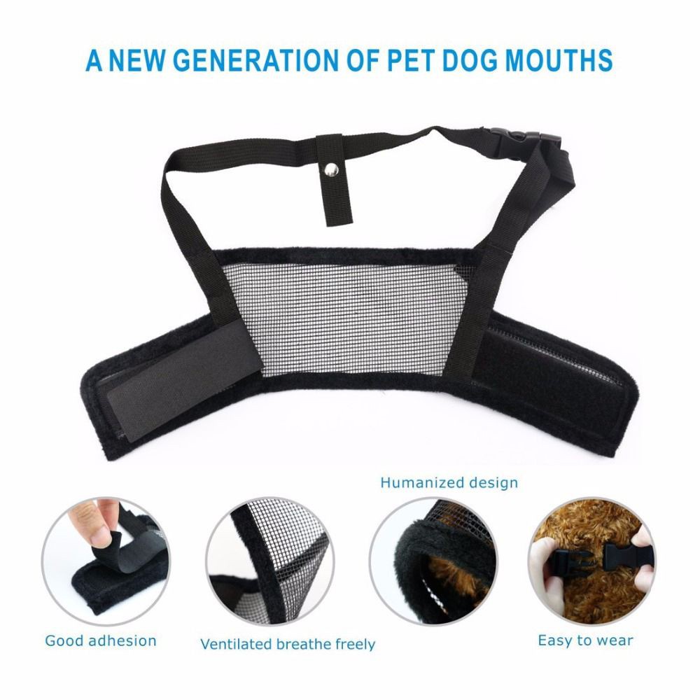 GIOVANNI Adjustable Accessories Mesh Mask Grooming Training Products Anti Chewing Nylon Dog Muzzle Stop Bite Barking Pet Safety