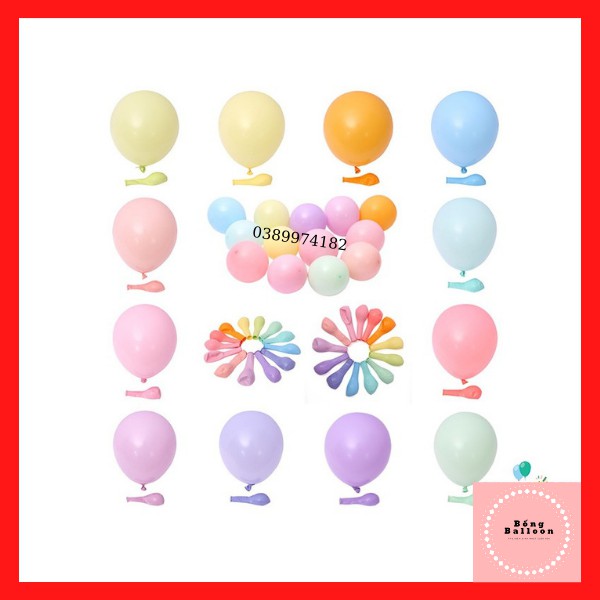 Bong bóng PASTEL ❤️ Set 10 bóng pastel macaron size 10inch (25cm) trang trí sinh nhật, đám cưới...