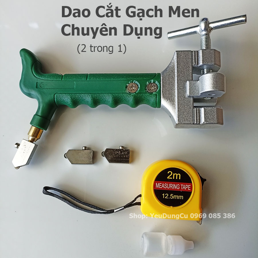 Bộ dao cắt gạch men kính cầm tay chuyên dụng, đa năng 2 trong 1