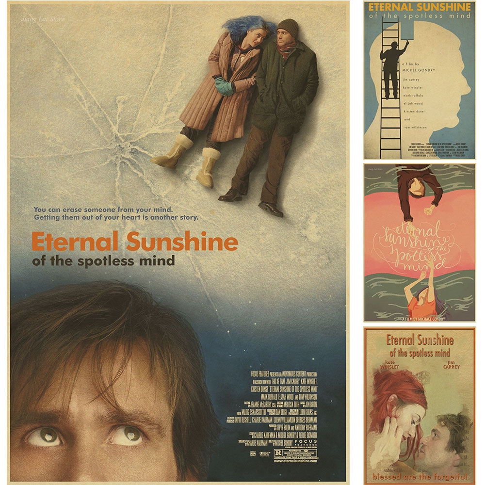 ETERNAL SUNSHINE OF THE SPOTLESS MIND Jim Carrey Phim retro Poster Nghệ Thuật Trang Trí Tường vintag