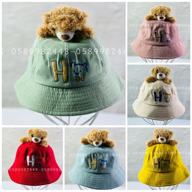 MŨ TAI BÈO KEM 🐻 GẤU CHO BÉ TRAI BÉ GÁI ĐẸP 1t đến 5t thời trang (nón siêu rẻ)