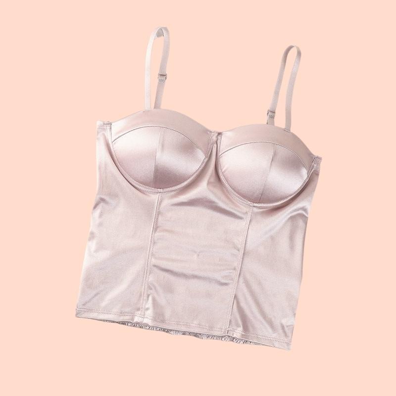Áo Lót Nữ Phi Bóng, Áo Bra Su Satin Nhúng Sau Lưng 2 Dây - 0881