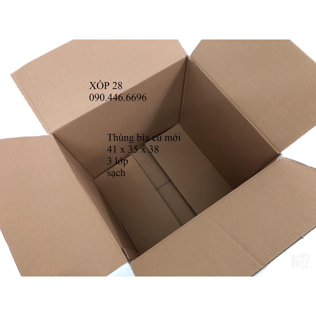 41x35x38 Hộp thùng giấy bìa carton cũ cứng dùng đóng gói hàng hóa chuyển nhà giá rẻ