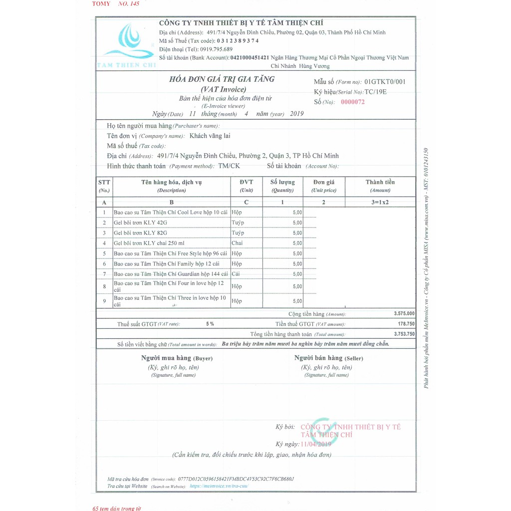 Hộp 12 chiếc Bao cao su Tâm Thiện Chí Family mỏng trơn TTC