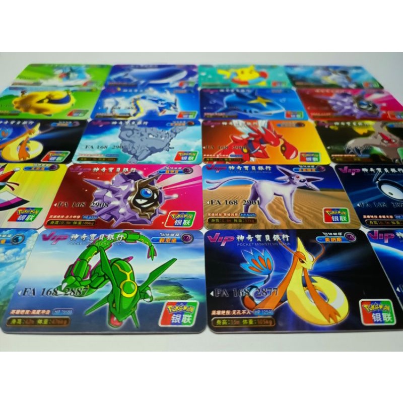 Combo 10 thẻ card Pokemon cứng VIP size 4x6 cm