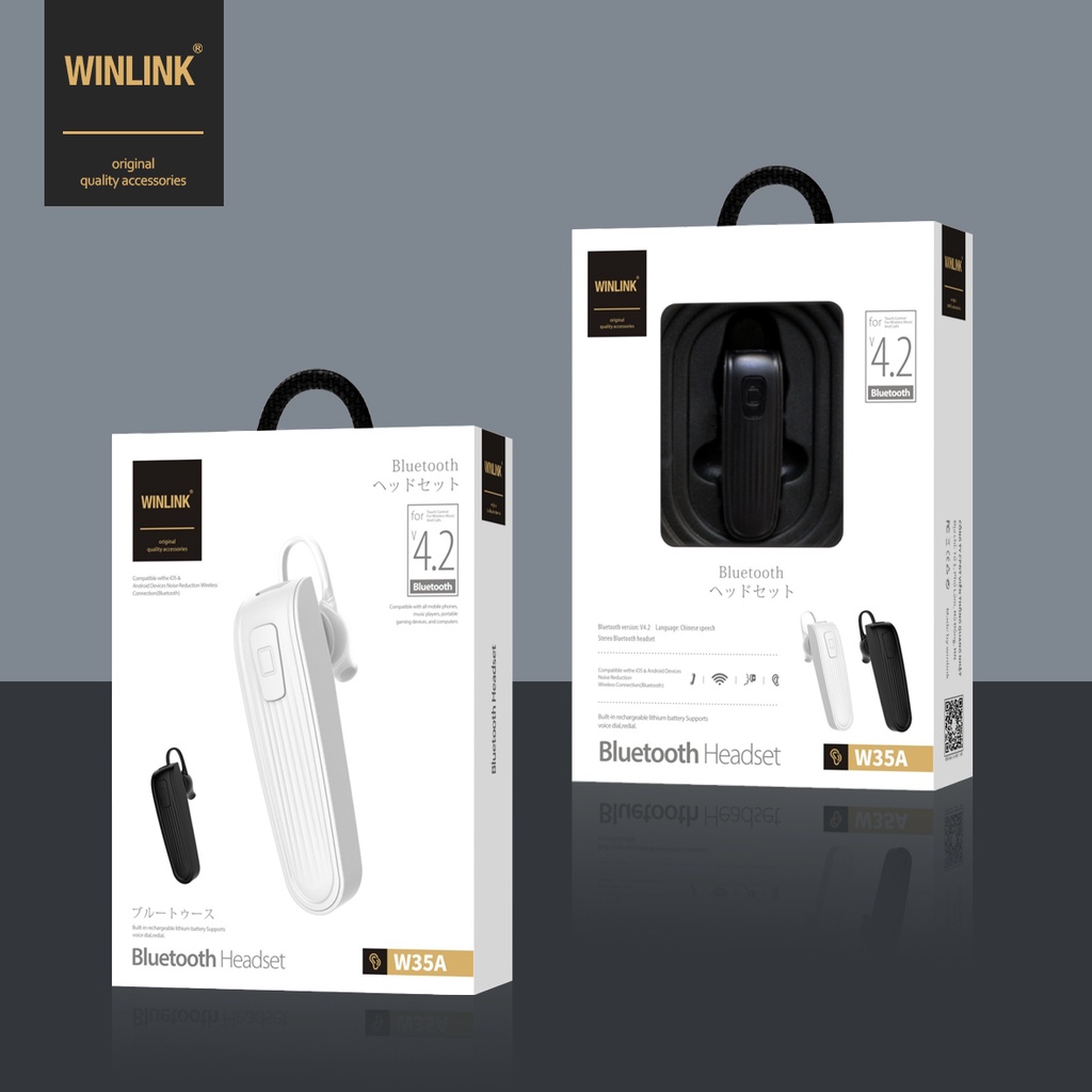 Tai nghe Bluetooth dạng Gài WL35A Sử dụng công nghệ Bluetooth V4.2