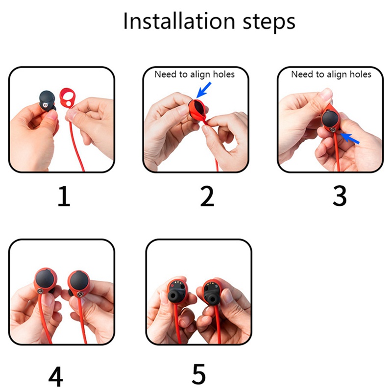 Dây Đeo Tai Nghe Thể Thao Bằng Silicon Màu Đen Chống Thất Lạc Cho Sony WF-1000Xm4