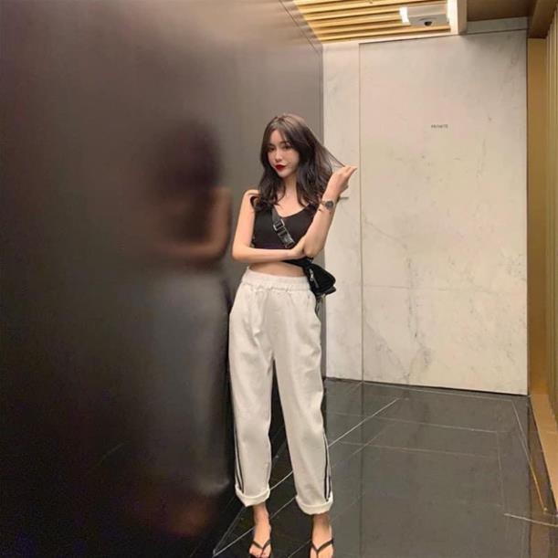 Quần ống rộng đũi 3 sọc