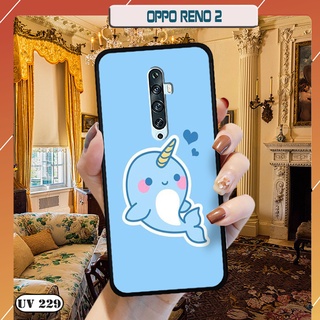 Ốp lưng nhám in hình 3d oppo reno 2
