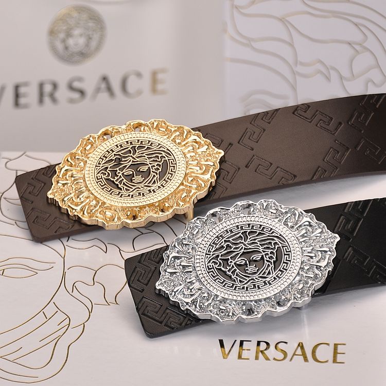 Thắt Lưng Versace Họa Tiết Sọc Caro Thời Trang Cho Nam