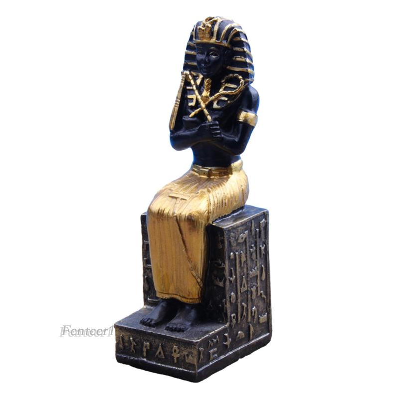 1  2 Bức Tượng Pharaoh Ai Cập Ai Cập Bằng Nhựa Resin Trang